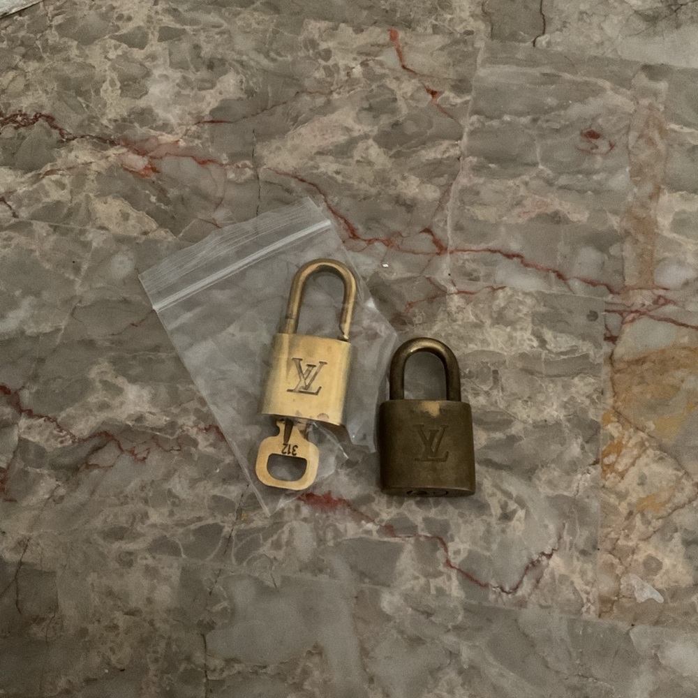 Louis Vuitton Gold and Brown Padlocks